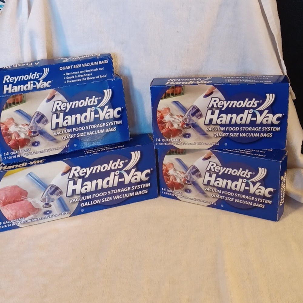 Reynolds Handi-Vac Vacuum Food Storage Vacuum Bags Qt And Gallon